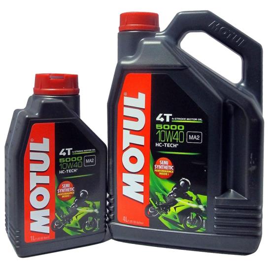 Picture of Motul Oil & Lubricant 5000 10w40 4T Semi Synthetic (4L+1L Free) Promo