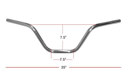 Picture of Handlebar 1"Chrome 7"Rise Without Dimples