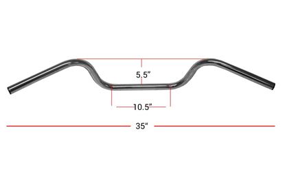 Picture of Handlebar 1' Chrome Glide 6' Rise with Dimples