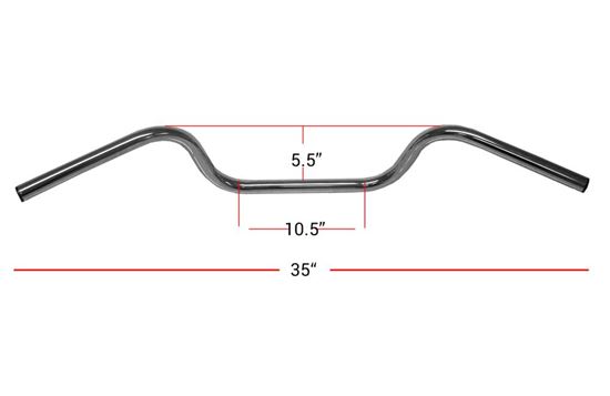 Picture of Handlebars 1' Chrome Glide 6' Rise with Dimples