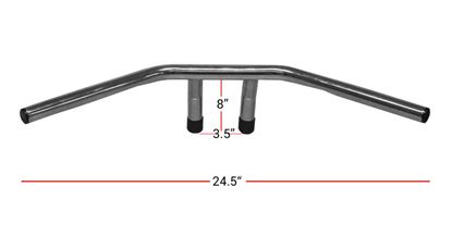 Picture of Handlebars 1' Chrome 6' Rise T-Bar Fits 82-on Harley Davidson on"