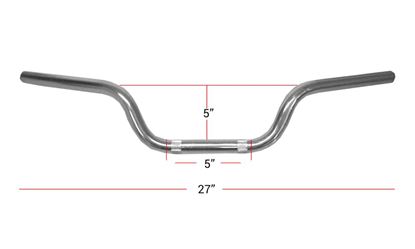 Picture of Handlebars 7/8' Chrome 4.75' Rise as fitted Honda CG125