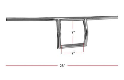 Picture of Handlebars 7/8' T-Bar Universal 6' Rise 3' Rake Pull Back in middl