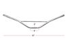 Picture of Handlebars 7/8' Trail Chrome 4' Rise for Yamaha XT500 (930mm Long)