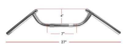 Picture of Handlebars 7/8' Chrome Dropbar 7' Centre & 27' Long