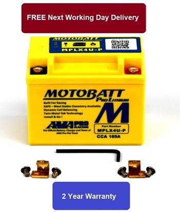 Picture of Motobatt Lithium Battery MLX4U-P 12v 2.2AH (fully sealed)