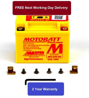 Picture of Motobatt Pro Lithium Battery MLX4U-HP 12v 2.2AH CA:160A (fully sealed)