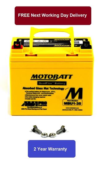 Picture of Motobatt Battery MBU1-35 (sealed) 12v 37.1Ah (20Hr) CCA:420A U1-7, U1-9, U1-32