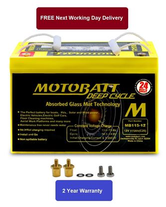 Picture of Motobatt Deep Cycle Battery MB115-12 (fully sealed)