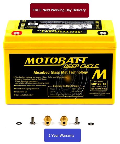 Picture of Motobatt Deep Cycle Battery MB130-12 (fully sealed)