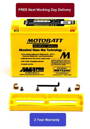 Picture of Motobatt Battery MBTX24U 12v 26.5Ah (20Hr) CCA:350A (Fully sealed)