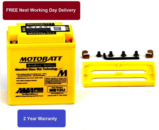 Picture of Motobatt Battery MB10U 12v 15.4Ah (20Hr) CCA:175A Fully sealed