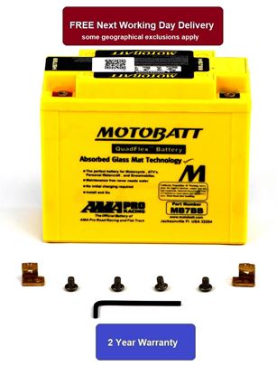 Picture of Motobatt Battery MB7BB (fully sealed) 12v 9.5Ah (20Hr) CCA:150A YB7B, 12N7B-3A