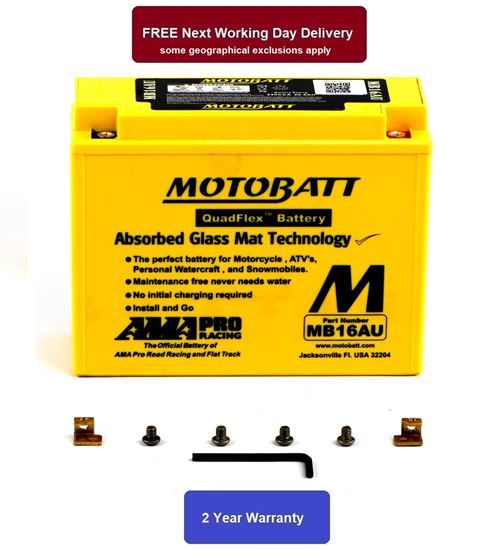Picture of Motobatt Battery MB16AU Fully Sealed 12v 21.7Ah (20Hr) CCA:250A YB16ALA2