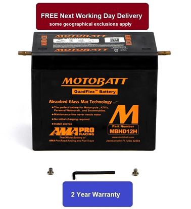 Picture of Motobatt Battery MBHD12H (fully sealed) 12v 35.0Ah (20Hr) CCA:420A YHD-12H