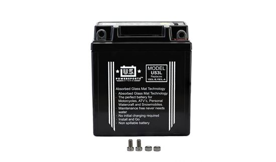 Picture of US Powersports Battery US3L Sealed L:100mm H:110mm W:57mm CB3L-A & CB3L-B