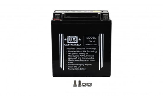 Picture of US Powersports Battery USX16 Sealed 12v 16AH CCA:230A L:151mm H:161mm W:87mm CTX16-BS