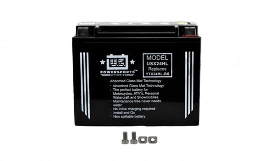 Picture of US Powersports Battery USX24HL Sealed C50N18L-A,A2,A3,CTX24 12v 24AH L:205 x H:162 x W:87