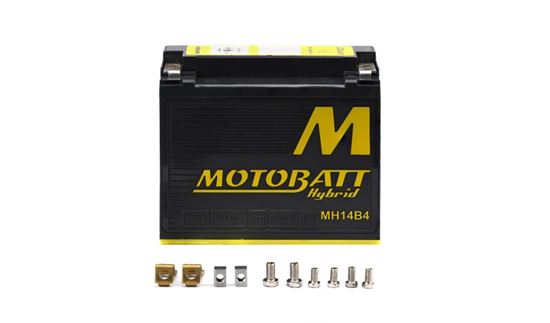 Picture of Motobatt Hybrid Battery MH14B4 Lithium, Lead Acid Hybrid 12v CA:330A L:150 x H:130 x W:70 (Single)