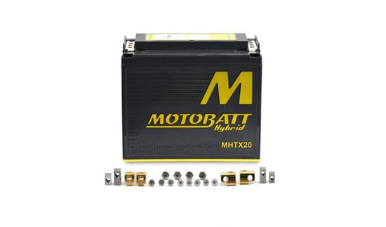 Picture of Motobatt Hybrid Battery MHTX20 Lithium, Lead Acid Hybrid 12v CA:550A L:175 x H:155 x W:87 (Single)