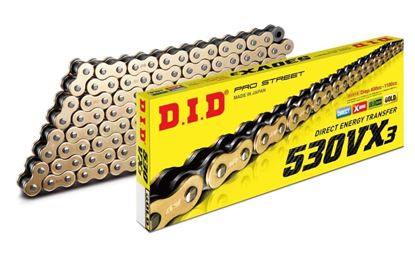 Picture of DID Chain Heavy Duty X-Ring Gold (G&B) VX3 530-120L (44.4KN) (ZJ Rivet Link) (Single)