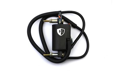Picture of Ignition HT Coil 6v Points Twin Lead 2 Wires (90mm)