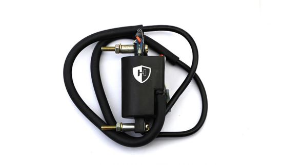 Picture of Ignition HT Coil 6v Points Twin Lead 2 Wires (90mm)
