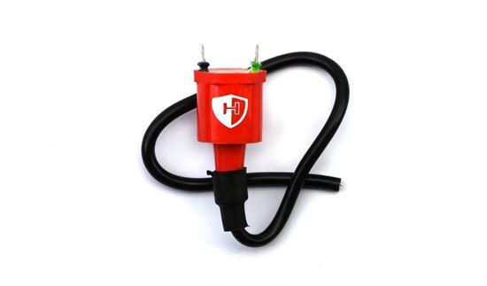 Picture of Ignition HT Coil 6v, 12v CDI Single 2 Spades (as 713826 but RED)