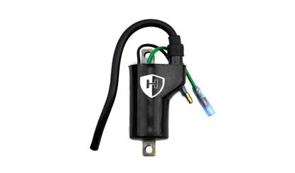 Picture of Ignition HT Coil 12v CDI Single Lead 2 Wire Bullet Conn (80mm)