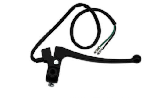 Picture of Handlebar Lever Assembly Right Hand Black with Mirror Boss & Switch