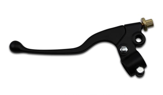 Picture of Handlebar Lever Assembly Left Hand Black with Mirror Boss as Yamaha