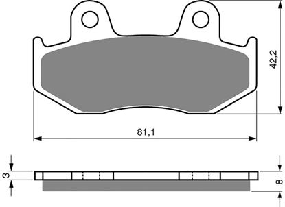 Picture of Goldfren S33-102, VD134, VD136, FA92, FA323, FDB382, SBS558 Disc Pads (Pair)