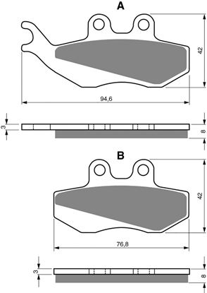 Picture of Goldfren S33-122, FA194, FDB677, SBS689, VD967 Disc Pads (Pair)