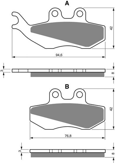 Picture of Goldfren S33-122, FA194, FDB677, SBS689, VD967 Disc Pads (Pair)