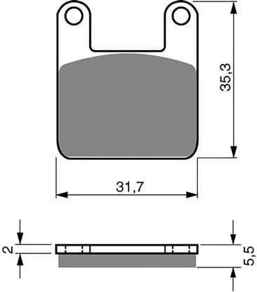 Picture of Goldfren Brake Pads AD153 as fitted to HM50 (Import) Mini Moto