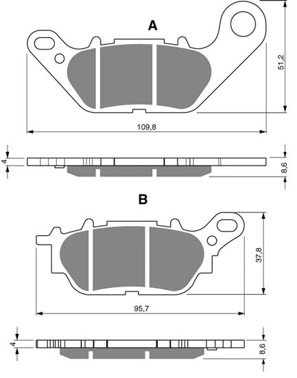 Picture of Goldfren S33-264, FA464, FDB2238 Disc Pads (Pair)