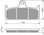 Picture of Goldfren S33-301 as fitted to Goldfren CP005 Monoblock Disc Pads (Pair)