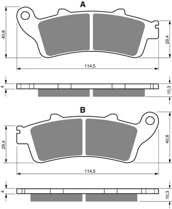 Picture of Goldfren AD327, FA261/2 as fitted to rear on GL1800 Gold Wing Disc Pads (Pair)