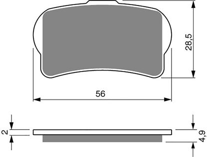 Picture of Goldfren AD325, FA644 as        fitted to Gas-Gas TXT125, 250 Disc Pads (Pair)