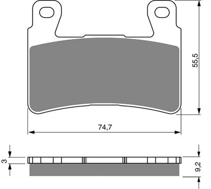 Picture of Goldfren Brake Pads AD279 as fitted to Harley Davidson XR1200 08-12 Fr