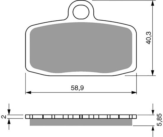 Picture of Goldfren Brake Pads AD308 as FA612 but 5.30mm thickness for Gas Gas