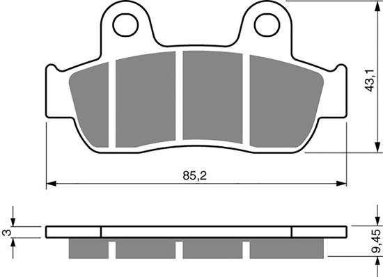 Picture of Goldfren Brake Pads AD350 as OEM No. 06455-KSY-902 Elite 125 (Scooter)