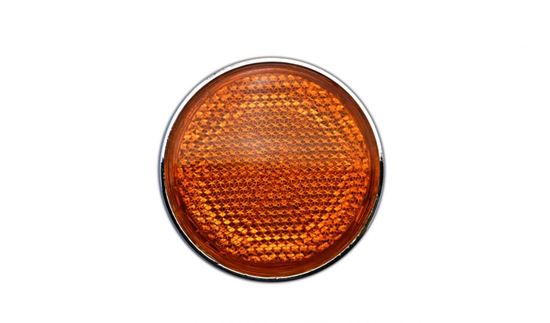 Picture of Reflector Orange Round Bolt-on Chrome Rim OD 60mm 6mm Bolt