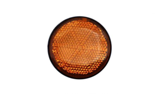 Picture of Reflector Orange Round Stick-on Black Rim OD 60mm