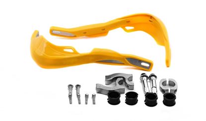 Picture of Hand Guards Wrap Round with Alloy Inserts Yellow (Pair)