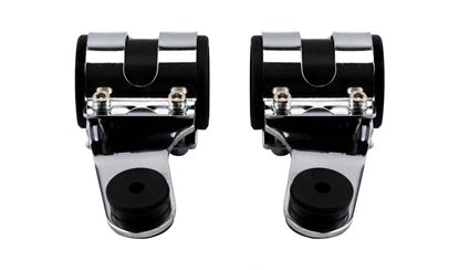 Picture of Headlight Brackets Chrome Deluxe to fit forks 37mm to 40mm (Pair)