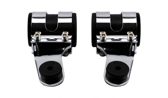Picture of Headlight Brackets Chrome Deluxe to fit forks 37mm to 40mm (Pair)