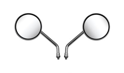 Picture of Mirrors 10mm Chrome Round Left & Right Early Honda Style (Pair)