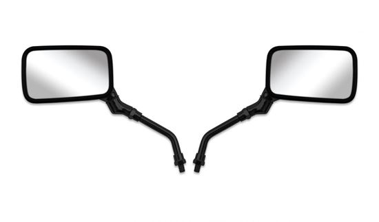 Picture of Mirrors 10mm Black Rectangle Left & Right Yamaha Thread (Pair)