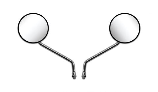 Picture of Mirrors Left & Right Hand for 1996 Yamaha T 80 Townmate with 8mm thread